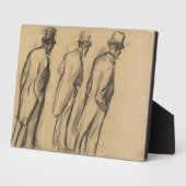 Drie studies naar Ludovic Halevy Standing Fotoplaat (Zijkant)