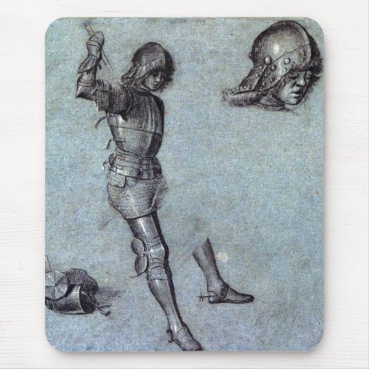 Drie studies van een Cavalier in Armor Muismat (Voorkant)