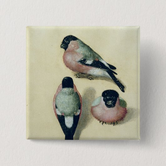 Drie studies van een vinnige vierkante button 5,1 cm (Voorkant)