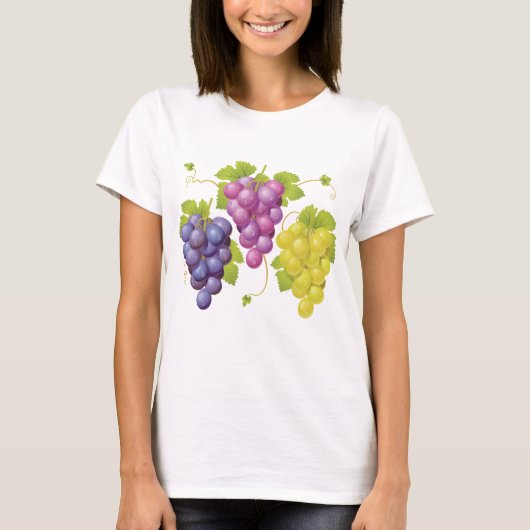 Drie stukjes druiven t-shirt (Voorkant)