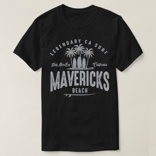 DRIE  SURFBOARDS EN PALMS Mavericks Beach T-shirt (Design voorkant)