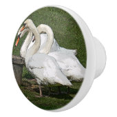 DRIE SWANS/PHOTOG.WITH DIGITALE EFFECTEN KERAMISCHE KNOP (Rechts)
