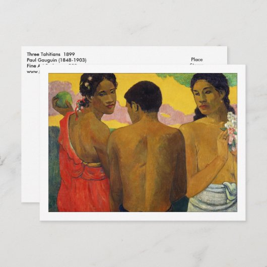 Drie Tahitianen door Paul Gauguin Briefkaart (Voorkant / Achterkant)