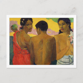 Drie Tahitianen door Paul Gauguin Briefkaart