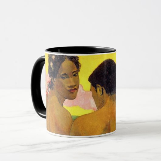 Drie Tahitianen van Paul Gauguin (detail) Mok (Voorkant links)