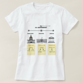 Drie takken van de Amerikaanse overheid - Shirt vo