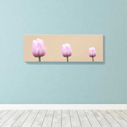 Drie Tall Tulips Canvas Afdruk (Insitu (Houten vloer))
