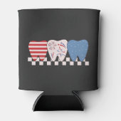 Drie tanden grafisch ontwerp 4 juli blikjeskoeler (Voorkant)