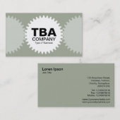 Drie tandwielen v2 - Wit en woestijngeacht Visitekaartje (Voorkant / Achterkant)