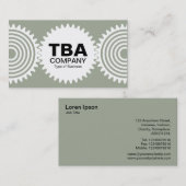 Drie tandwielen v3 - Wit en woestijngeacht Visitekaartje (Voorkant / Achterkant)