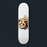 Drie Tattoo van Eyed Cute Kitten Flames Persoonlijk Skateboard<br><div class="desc">Dit coole skateboard met drie oogkat zou een geweldig cadeau zijn voor iemand die van skateboarden houdt!</div>