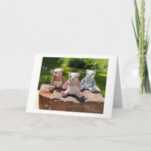 Drie Teddies Kaart