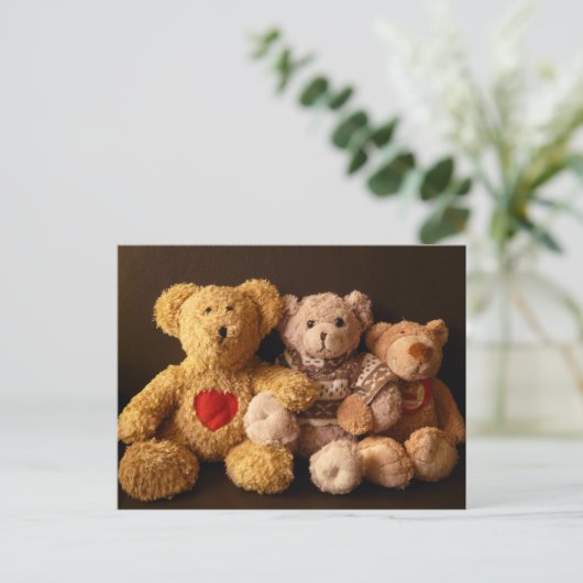 Drie Teddy Bears Briefkaart (Staand voorkant)