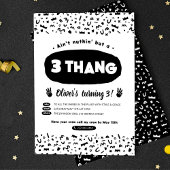 Drie Thang, 90s Hip Hop Birthday Party Invitation Kaart