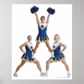 drie tienercheerleaders in het caucasiaanse vrouw poster (Voorkant)