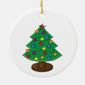 Drie-tier kerstboom gepersonaliseerd keramisch ornament (Achterkant)