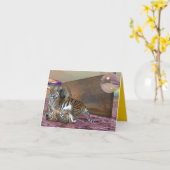 Drie Tigers Kaart (Gele Bloem)