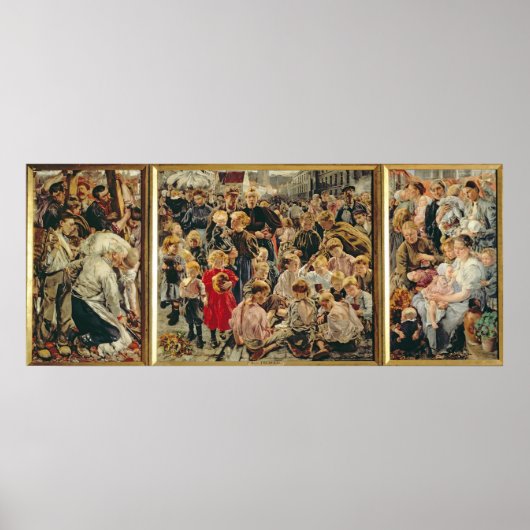 Drie tijdperken van een Man, 1895 Poster (Voorkant)