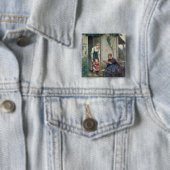 Drie tijdperken vierkante button 5,1 cm (In situ)