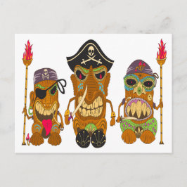Drie Tiki Piraten, Grappig Briefkaart