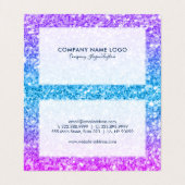 Drie tinten faux glitter visitekaartje (Binnenkant ongevouwen)