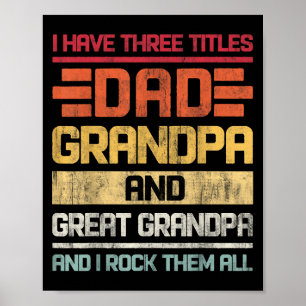 Drie titels papa en opa; overgrootvader en ik poster