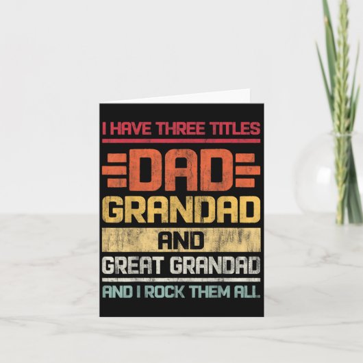 Drie titels Papa Opa & Opa en ik Kaart (Voorkant)
