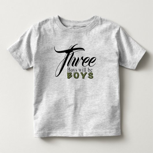 Drie - Toddler Fine Jersey T-Shirt (Voorkant)