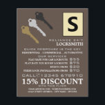 Drie toetsen en Logo, Locksmith Adverteren Flyer<br><div class="desc">Drie sleutels en Logo,  Locksmith Adverteren broers door de Visitekaartje winkel.</div>