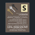 Drie toetsen en Logo, Locksmith Adverteren Flyer<br><div class="desc">Drie sleutels en Logo,  Locksmith Adverteren broers door de Visitekaartje winkel.</div>