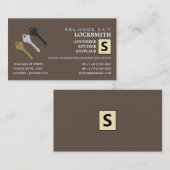 Drie toetsen en Logo, Locksmith Visitekaartje (Voorkant / Achterkant)