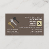 Drie toetsen en Logo, Locksmith Visitekaartje (Voorkant)