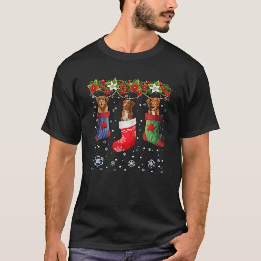 Drie toldog in Sock-kerstkerstkerstkerstkerstkerst T-shirt (Voorkant)
