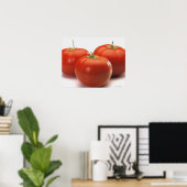 Drie tomaten aan de balie, close-up poster (Thuiskantoor)