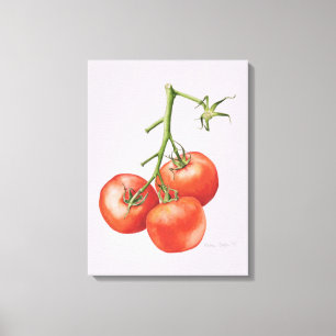 Drie tomaten op de wijnstok 1997 canvas afdruk