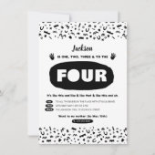 Drie tot vier, 90s 's Hop Birthday Kaart (Voorkant)