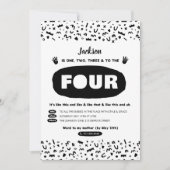 Drie tot vier, 90s 's Hop Birthday Kaart (Voorkant)