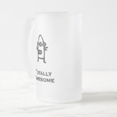 Drie totaal Geweldige Oog Bot Matglas Bierpul (Voorkant links)