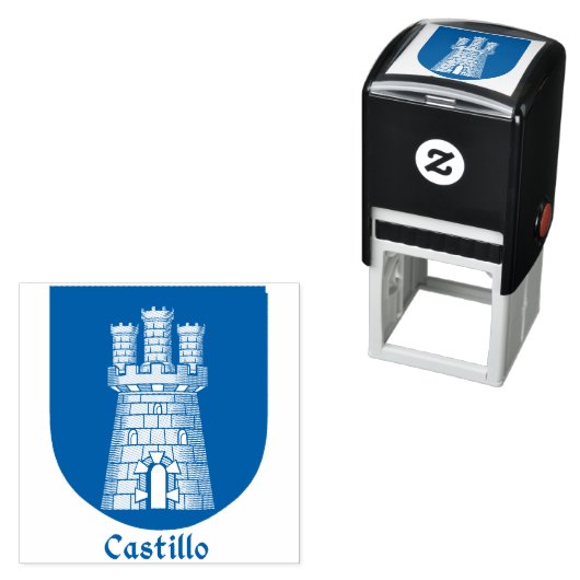 Drie Tower Turret Castillo Spanje Zelfinktende Stempel (In situ)