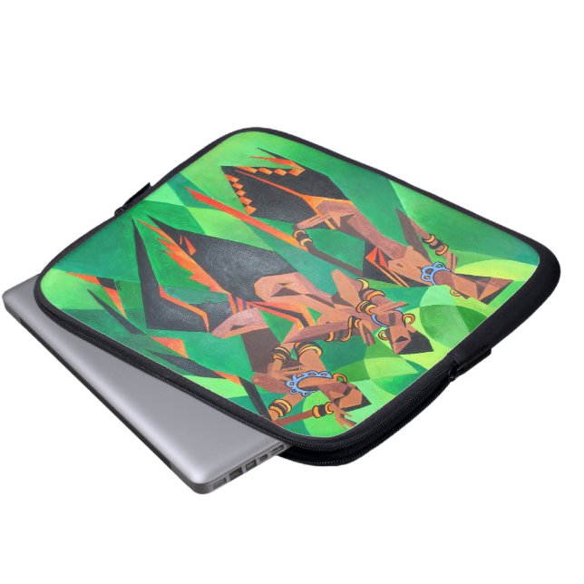 Drie traditionele etnische zwarte vrouwen dansen laptop sleeve (Voorkant onderkant)