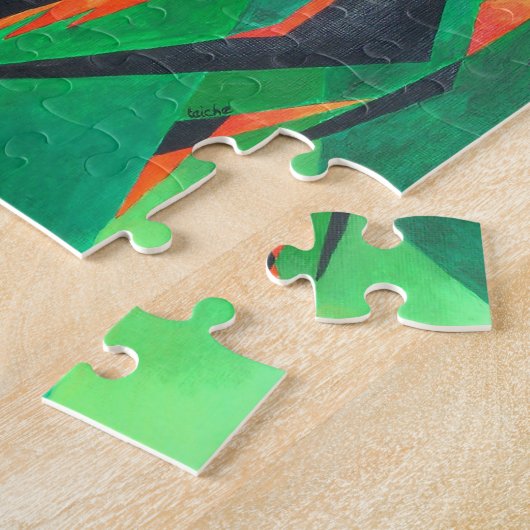 Drie traditionele etnische zwarte vrouwen dansen legpuzzel (Zijkant)