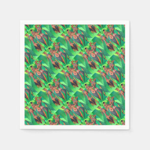 Drie traditionele etnische zwarte vrouwen dansen servet