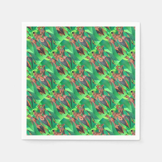 Drie traditionele etnische zwarte vrouwen dansen servet (Voorkant)