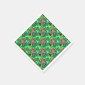 Drie traditionele etnische zwarte vrouwen dansen servet (Hoek)