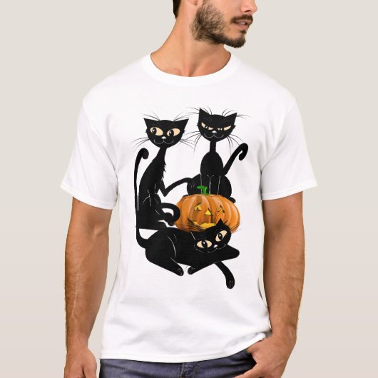Drie transparante zwarte Shirten T-shirt (Voorkant)