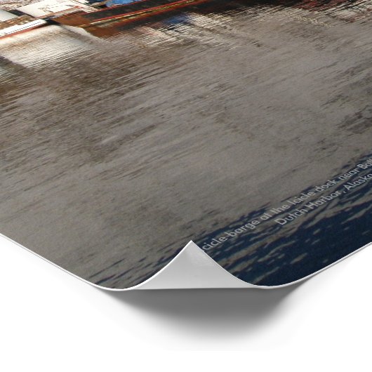 Drie Trawlers in de Nederlandse haven, Alaska Poster (Hoek)