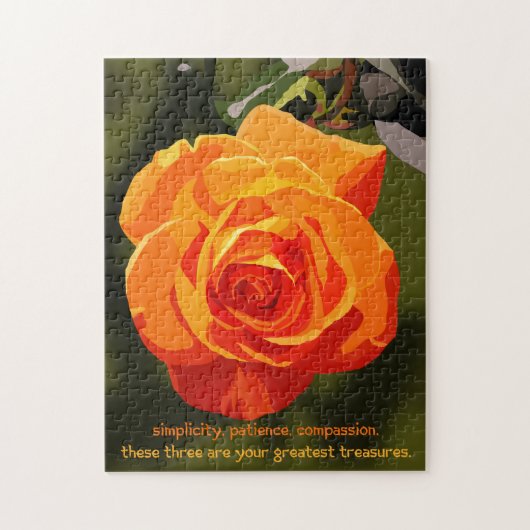 Drie Treasures van het Taoïsme Flower Puzzle Legpuzzel (Verticaal)