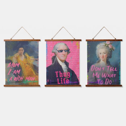 Drie trendy gewijzigde kunst citaat wandkunst wand hangend wandkleed (Driedubbel)