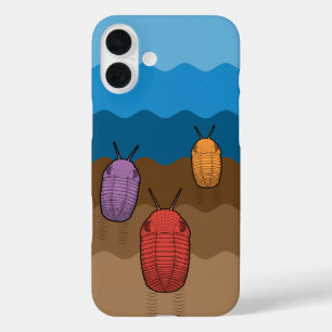 Drie Trilobiet reizigers- Paleontologie iPhone 16 Plus Hoesje