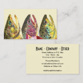 Drie Trout Fisherman's Visitekaartje (Voorkant / Achterkant)